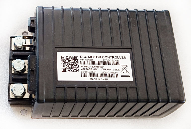 E-Z-GO  Golf Cart  Separately Excited Motor Speed Controller, Model 1206HB-5201, 48V - 250A, ITS Throttle