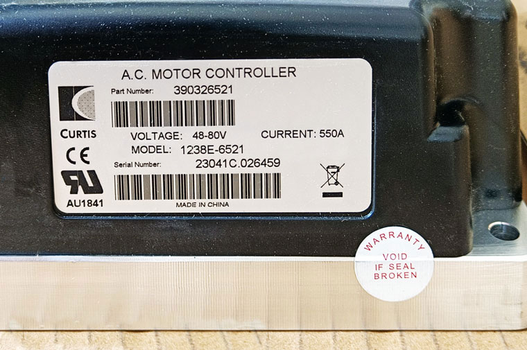 Programmable CURTIS AC Induction Motor Speed Controller, PMC Model 1238-6501, 48-80V / 550A, Working with 0-5K or 0-5V Throttle