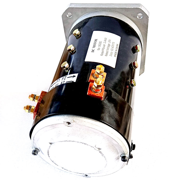 24V / 2.4kW DC SepEx Motor, Shunt Type, Compatible with GE 5BC49JB6002, GENIE Z45 Drive Motor, GENIE Part Number 94197 / 56282