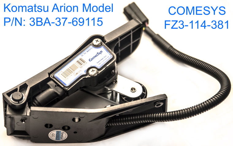 COMESYS Foot Pedal Throttle FZ3-114-381, Komatsu forklift accelerator 3BA-37-69115