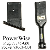 EZGO 36V Golf Cart Powerwise Battery Charging Connector, Plug 73345-G01 /73051-G29, Socket 73063-G01