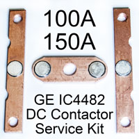Contact Kit for GE IC4482 Solenoid, Current Rating 100A / 150A, 100AH / 150AH SPST DC Contactor Tips