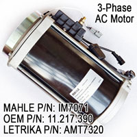 MAHLE AMT7320, 30V 5.0kW 3-Phase AC Induction Motor for TOMBERLIN Golf Cart, LETRIKA 11.217.390 / 11.217.185 / 11.217.212, MAHLE IM7071