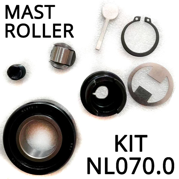 Forklift Mast Roller Bearing Kit, 35x70x22.5 mm,  Part Number NL070.0, Bore Diameter 35mm