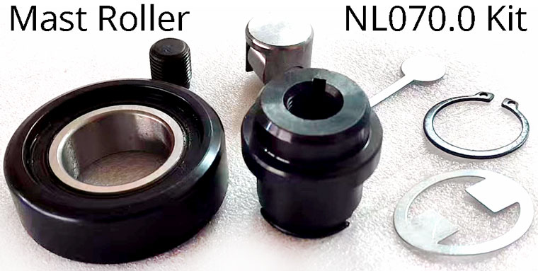 Forklift Mast Roller Bearing Kit, 35x70x22.5 mm,  Part Number NL070.0, Bore Diameter 35mm