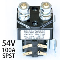 54V QCC26C-100A/10B DC contactors, small size electric vehicle main power disconnector, replacement of Albright SW80 DC contactors