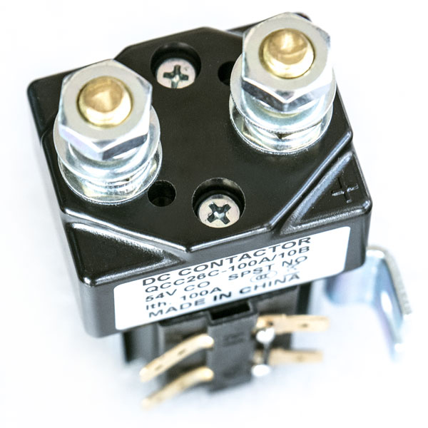 SPSD Normal Open DC Solenoid QCC26C-100A/10, Golf Cart Main Contactor, Interrupted Load 100A, Continuous Load 125A