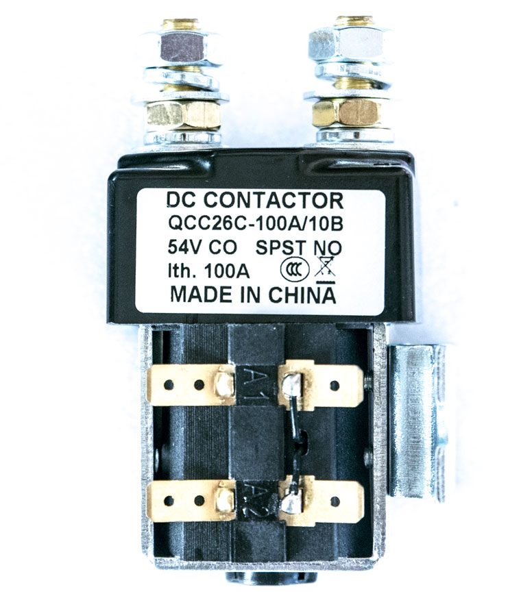SPSD Normal Open DC Solenoid QCC26C-100A/10, Golf Cart Main Contactor, Interrupted Load 100A, Continuous Load 125A