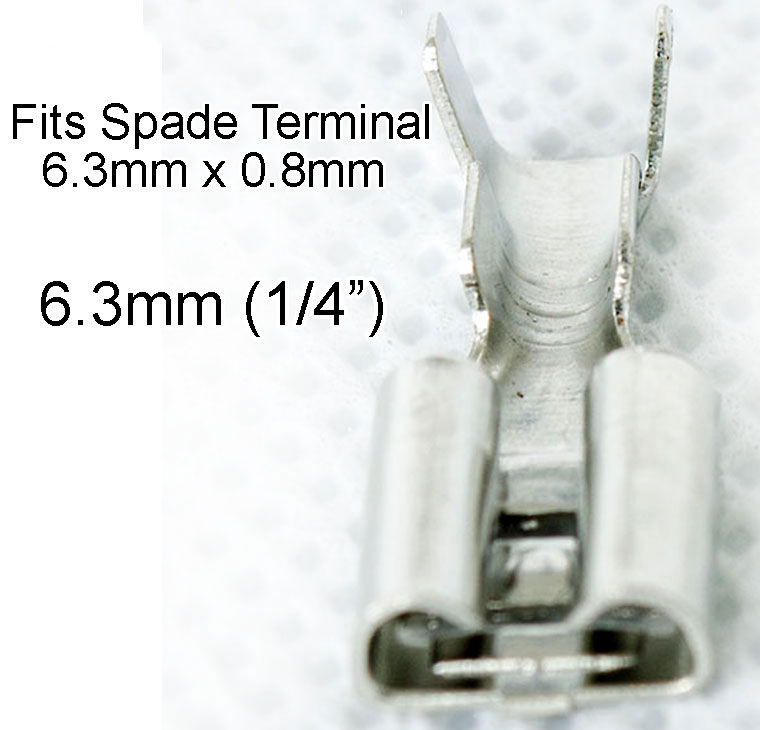 6.3mm Cold-Press Crimping Female Terminal, Tin-Plated Brass Connector