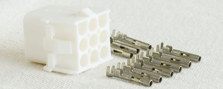 TE 9-Pin Connector, One Housing (part number 350782-1) + 9 Pins (part number 350536-1)