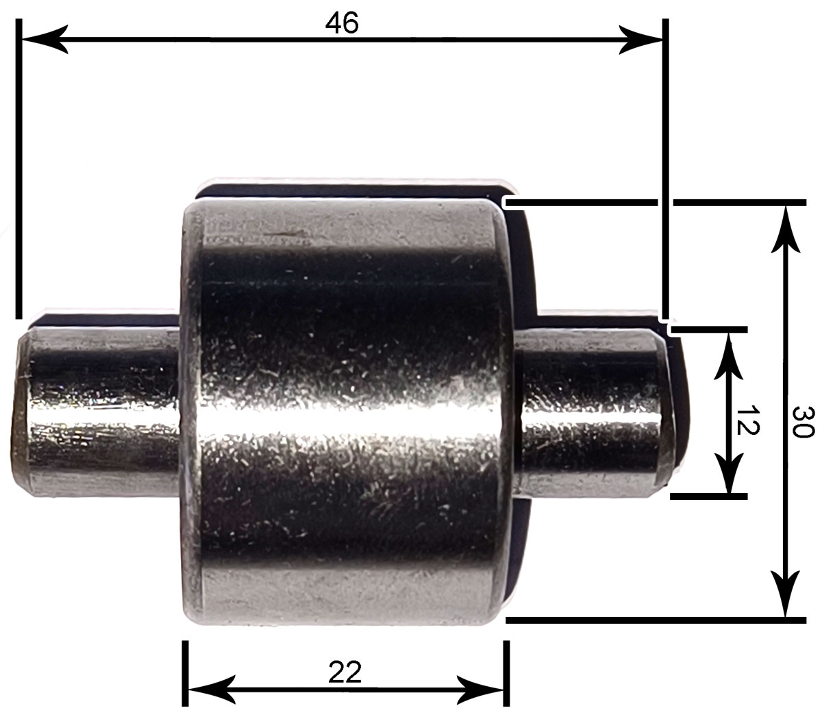 Dimensions of  77.7 / 77.5 Mast Rolle, XILIN CDD15Z Pallet Truck Roller Bearing, Bore Diameter 46mm