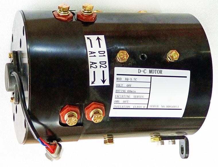 36V / 48V DC Series Winding Motor for Club Car DS Golf Carts, with 10-Teeth Spline