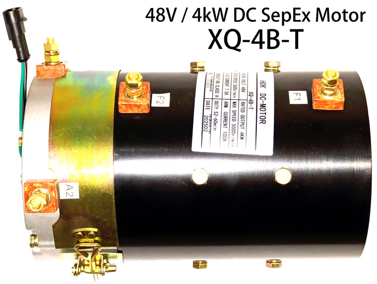 48V 4kW DC SepEx Motor XQ-4B-T, HDK Golf Cart Traction Motor
