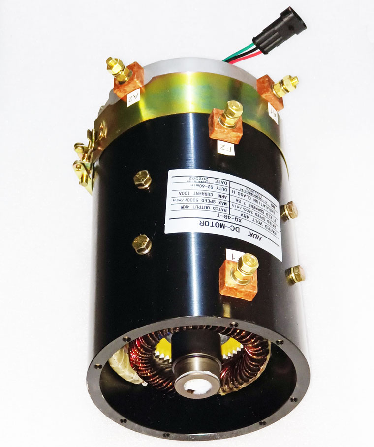 48V 4kW DC SepEx Motor XQ-4B-T, HDK Golf Cart Traction Motor